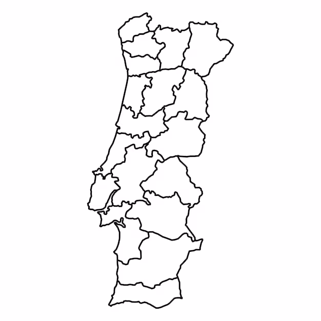Mapa de Portugal continental